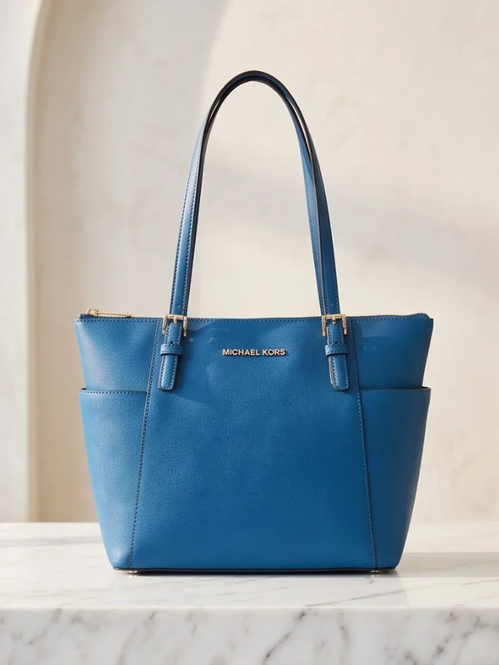 Michael Kors Leather Tote Teal